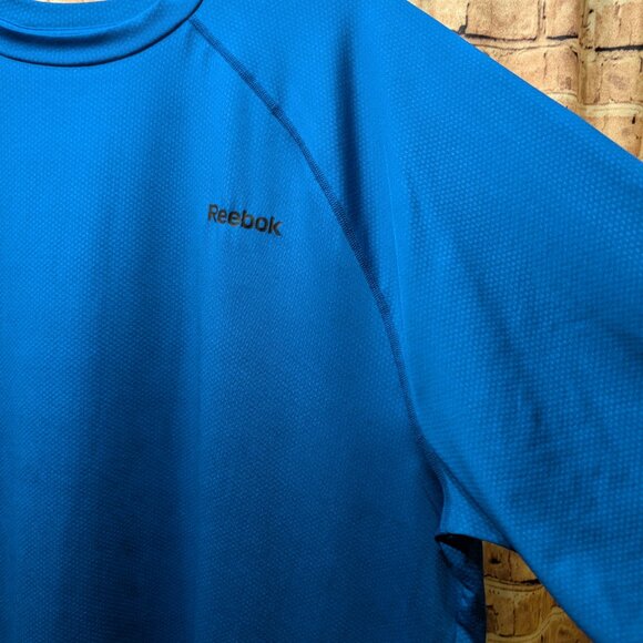 Reebok Blue Front/Black Back Breathable Short Sleeve Shirt Size 2XL - Picture 4 of 8